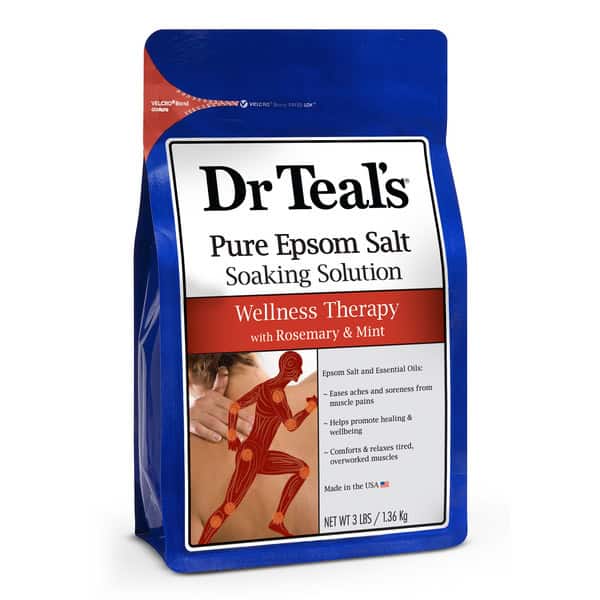 Dr Teal’s Pure Epsom Salt Soak, Wellness Therapy with Rosemary & Mint