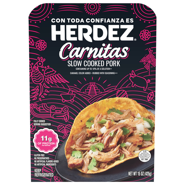 HERDEZ Fully Cooked Entree Pork Carnitas, 15 OZ