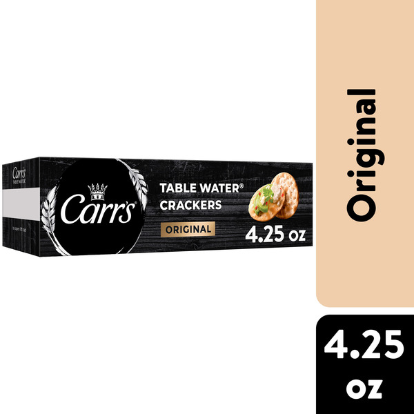 Carr's Original Table Water Crackers, Baked Snack Crackers, 4.25 oz