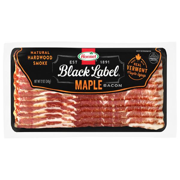 Hormel Black Label Maple Syrup Thick Cut Bacon, 12 OZ