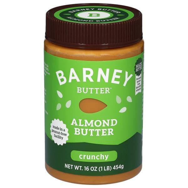 Barney Butter Almond Butter, Crunchy, Gluten Free, Jar