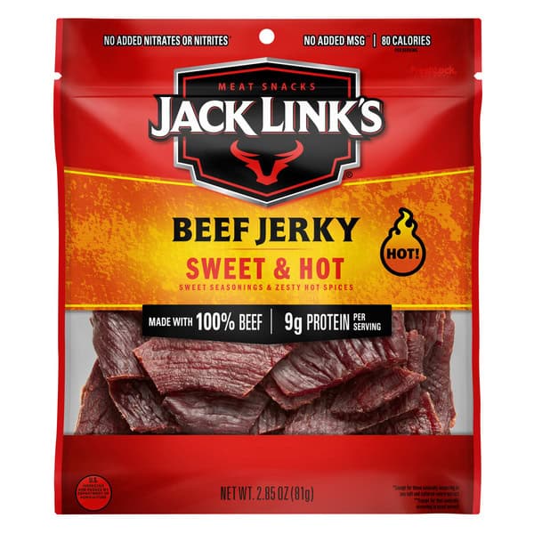 Jack Link's Beef Jerky, Sweet & Hot, Meat Snacks