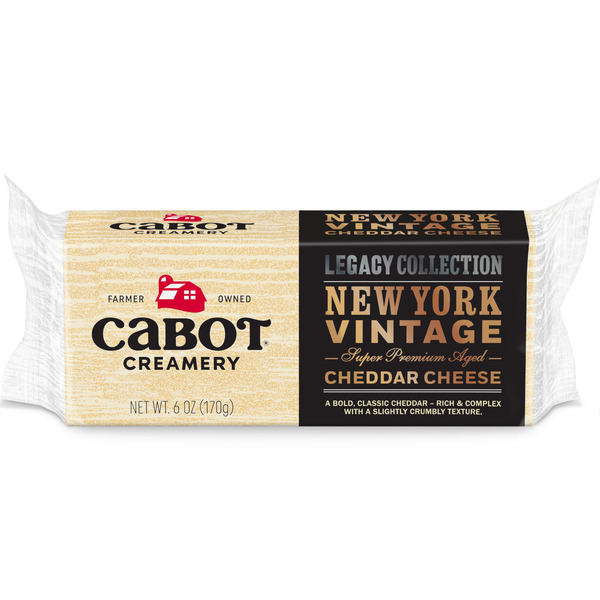 Cabot Legacy Collection New York Vintage Cheddar Cheese Block, 6 oz