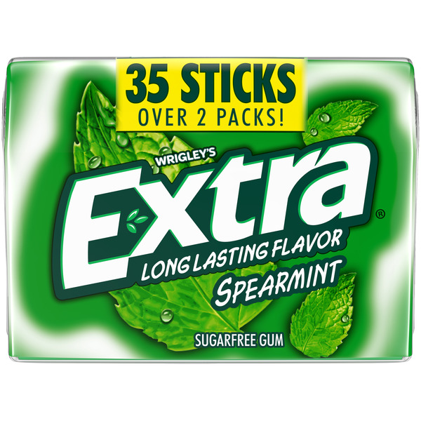 Extra Gum Spearmint Sugar Free Chewing Gum Mega