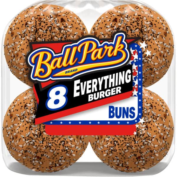 Ball Park 8 count, Everything Pre-sliced Burger Buns