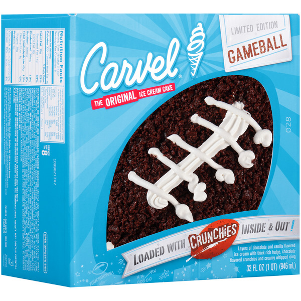 Carvel Limited Edition Holiday Football Ice Cream Cake