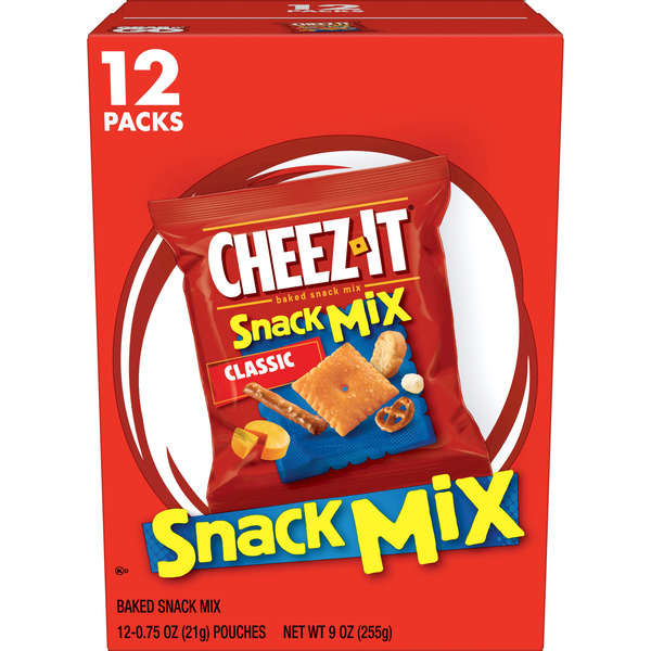 Cheez-It Classic Snack Mix, Lunch Snacks, 12 Count