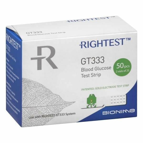 Bionime Rightest Blood Glucose Test Strips, GT333