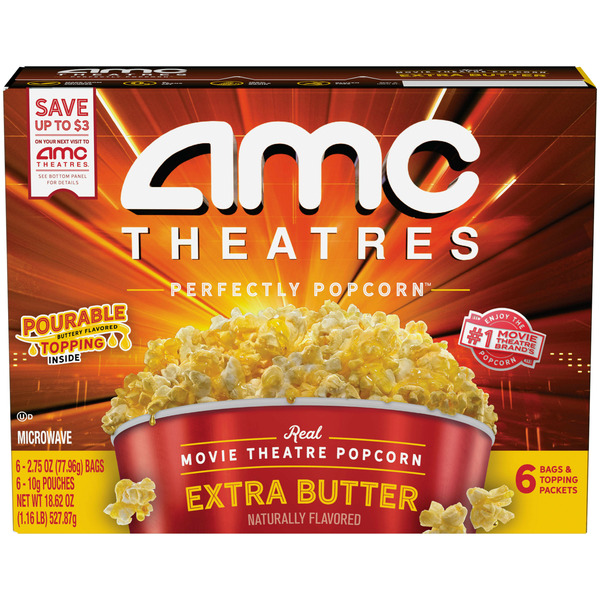 AMC Theatres Microwave Popcorn, Extra Butter