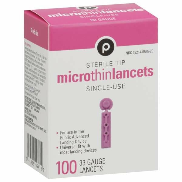 Publix Micro Thin Lancets, Sterile Tip