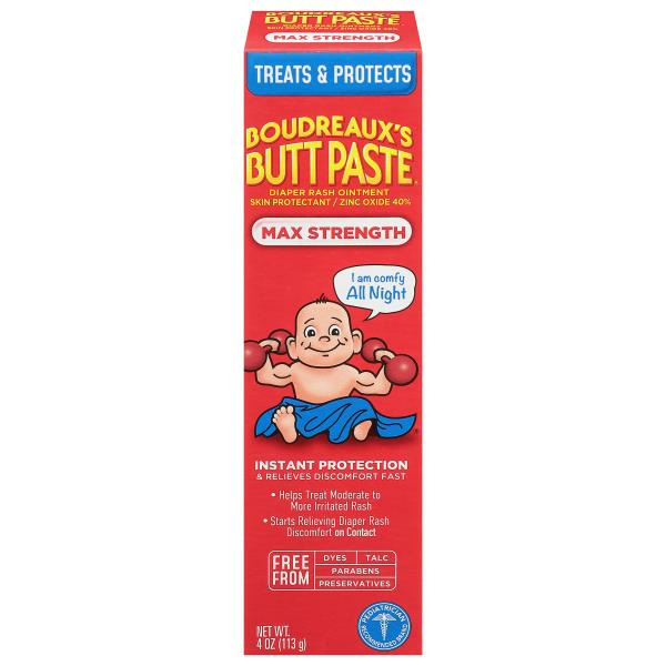 Boudreaux's Butt Paste Diaper Rash Cream Ointment Maximum Strength