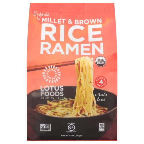 Lotus Foods Rice Ramen, Organic, Millet & Brown