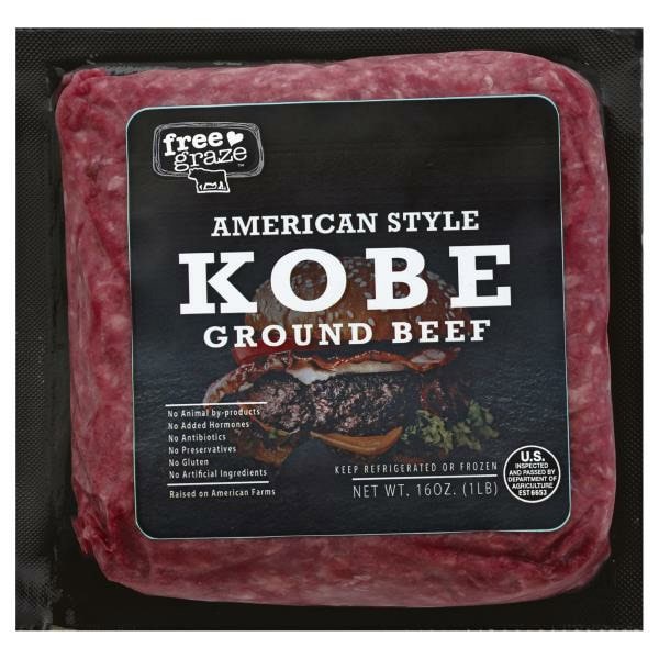 Free Graze Ground Beef, Kobe, American Style