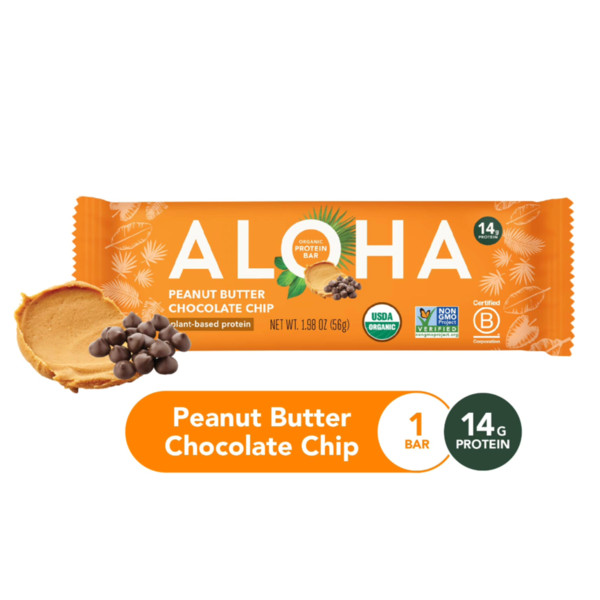 Aloha Protein Bar, Organic, Peanut Butter Chocolate Chip