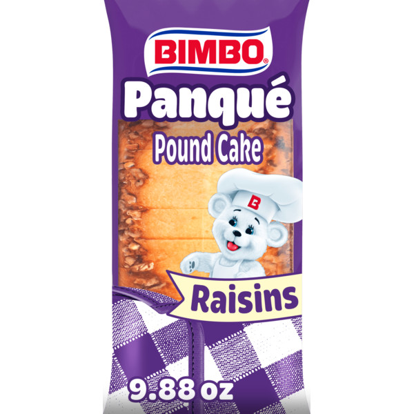 Bimbo Panqué con Pasas, Plain Pound Cake with Raisins (Requires 24-hour lead time)