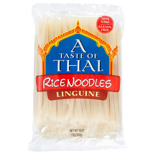 A Taste of Thai Rice Noodles, Linguine, Gluten-Free, Perfect for Pad Thai