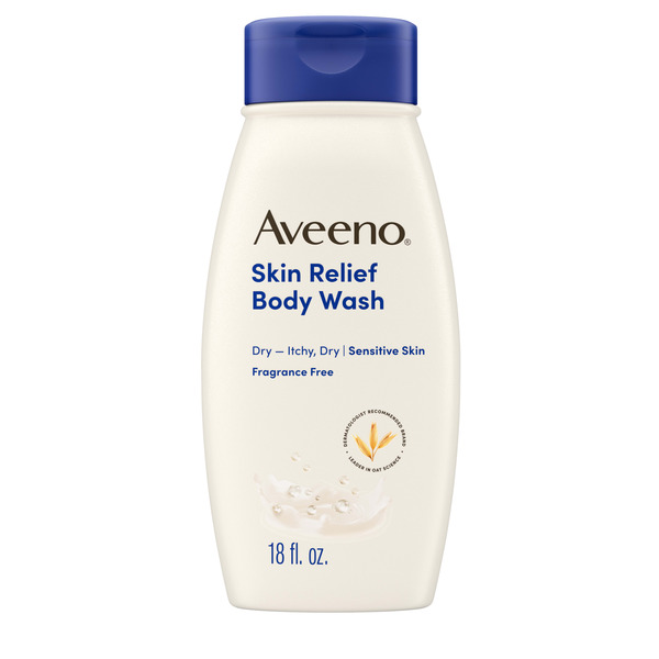 Aveeno Skin Relief Body Wash, Fragrance-Free, Sensitive Skin, 18 fl. oz