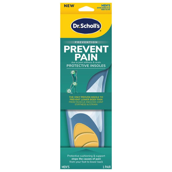 Dr. Scholl's Insoles, Protective, Prevent Pain, Men's, Shoe Sizes 8-14