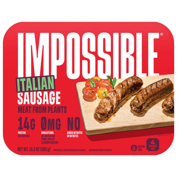 Impossible Sausage Made From Plants, Italian, 4 Links