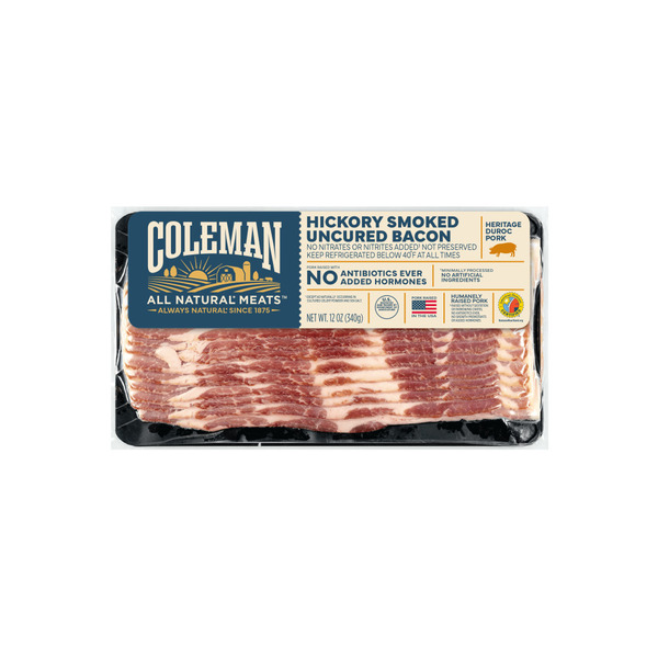Coleman Uncured Hickory Smoked Bacon
