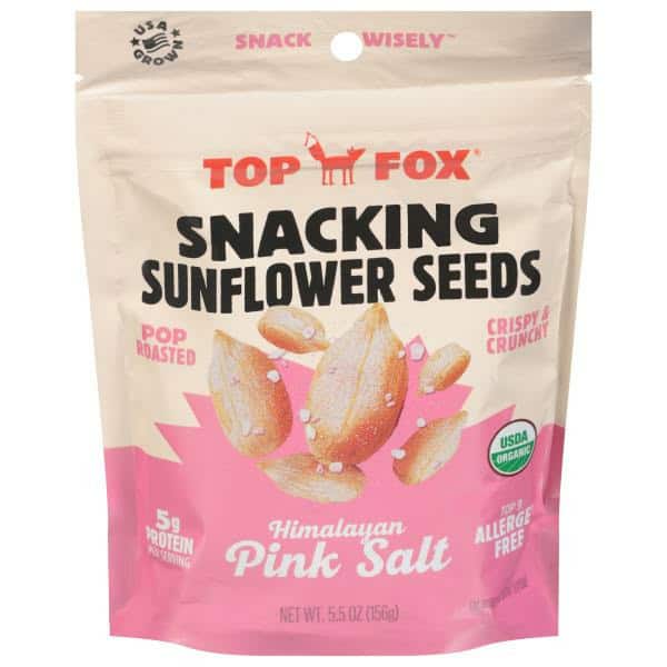 Top Fox Sunflower Seeds, Himalayan Pink Salt, Snacking
