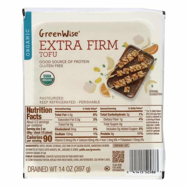 GreenWise Tofu, Organic, Extra Firm