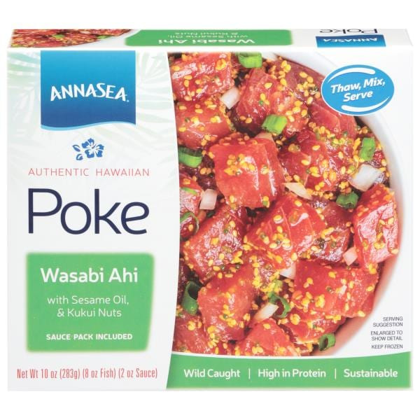 Annasea Foods Group Poke Meal Kit, Wasabi Ahi, Authentic Hawaiian