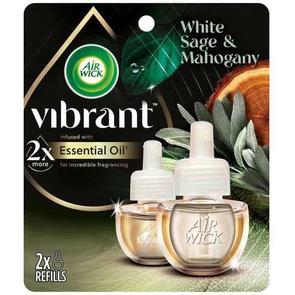 Air Wick® Vibrant Plug in Scented Oil Refill, White Sage & Mahogany, Air Freshener