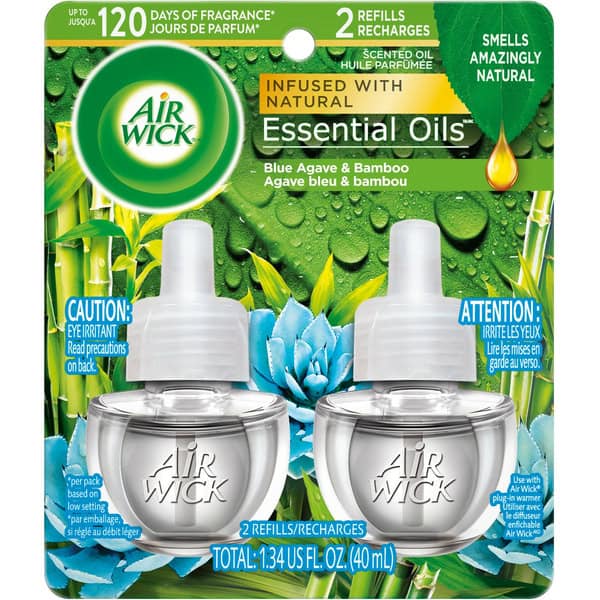 Air Wick® Plug in Scented Oil Refill, 2 ct, Blue Agave and Bamboo