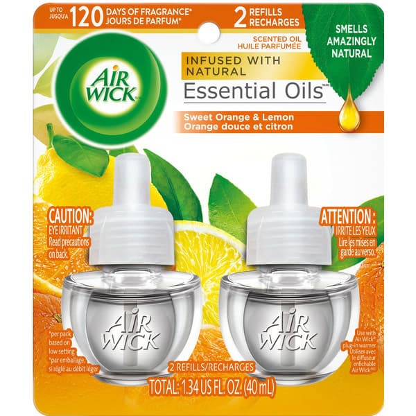 Air Wick® Plug in Scented Oil Refill, 2ct, Sparkling Citrus, Air Freshener