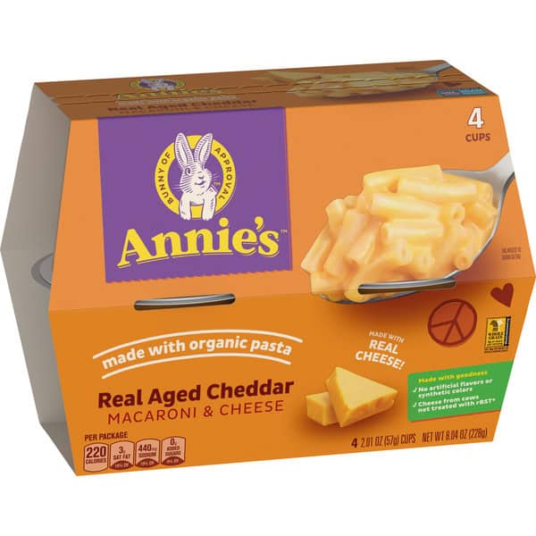 Annie's Real Aged Cheddar Microwave Mac and Cheese Cups