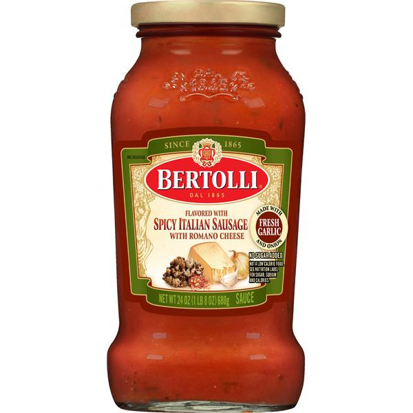 Bertolli Spicy Italian Sausage Pasta Sauce