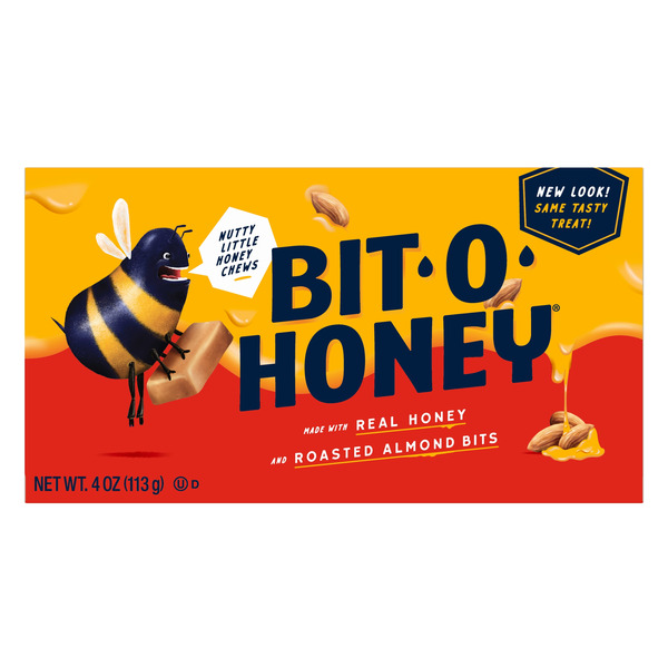 Bit-O-Honey Almond and Honey Chewy Taffy Candy, Theater Box