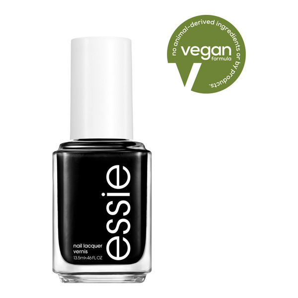 essie salon-quality nail polish, vegan, jet black, Licorice