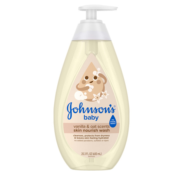 Johnson's Johnson's Skin Nourish Baby Wash, Vanilla & Oat Scents, 20.3 fl. oz