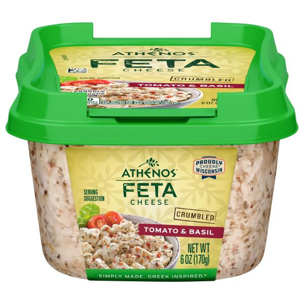 Athenos Tomato & Basil Crumbled Feta Cheese