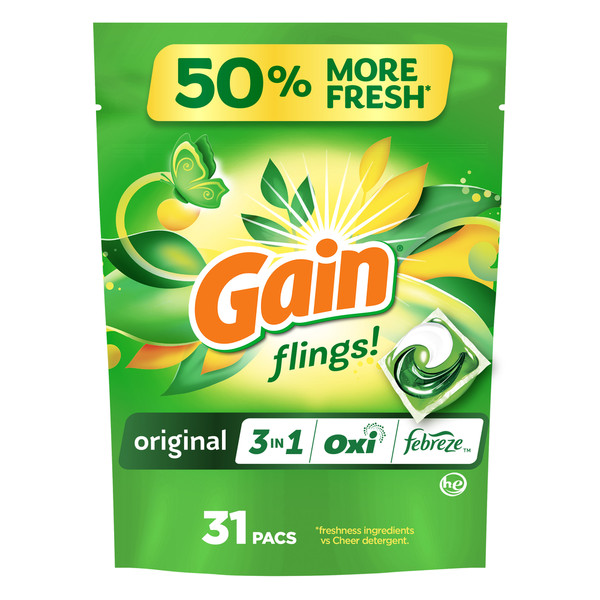 Gain Flings Original Scent Laundry Detergent Pacs