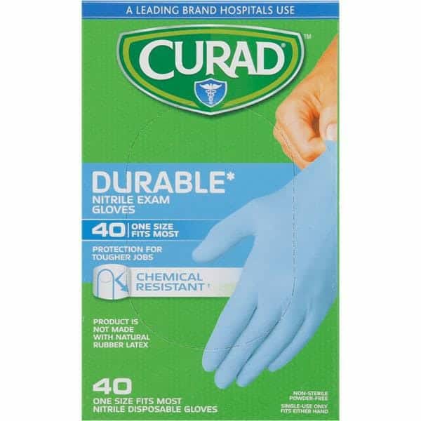CURAD Exam Gloves, Vinyl, Basic Care, One Size Fits Most