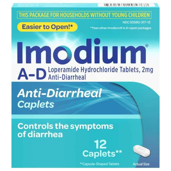 IMODIUM A-D Diarrhea Relief Caplets + Loperamide, Easier To Open