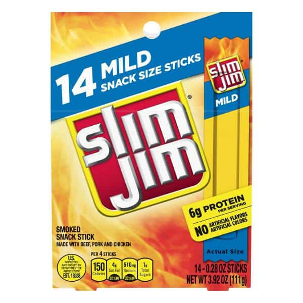 Slim Jim Mild Spicy Smoked Snacks