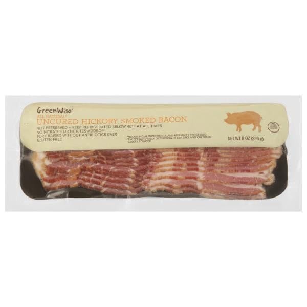 GreenWise Bacon, Uncured, Hickory Smoked