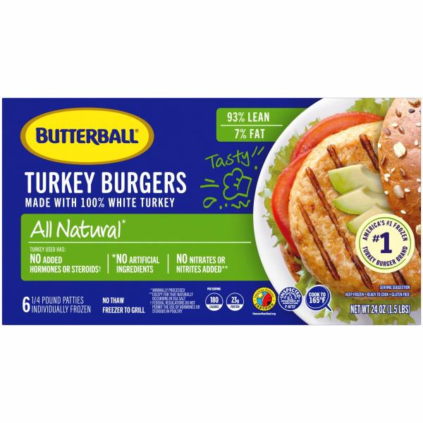 Butterball All Natural White Frozen Turkey Burgers