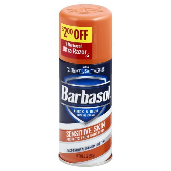Barbasol Shaving Cream, Sensitive Skin, Thick & Rich