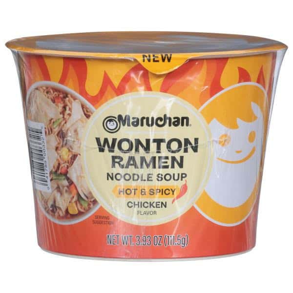 Maruchan Noodle Soup, Wonton Ramen, Hot & Spicy, Chicken Flavor