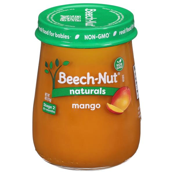 Beech-Nut Naturals Stage 2 Baby Food, Mango, 4 oz Jar