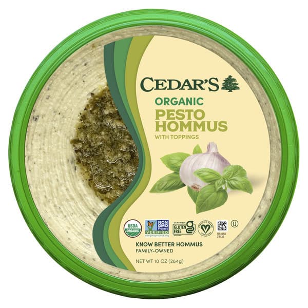 Cedar's Topped Organic Pesto Hommus