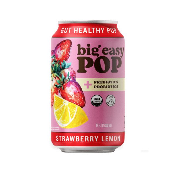 Big Easy Pop Strawberry Lemon, Prebiotic + Probiotic