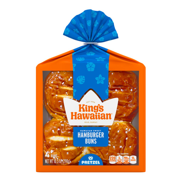 King's Hawaiian Original Hawaiian Sweet Pretzel Hamburger Buns