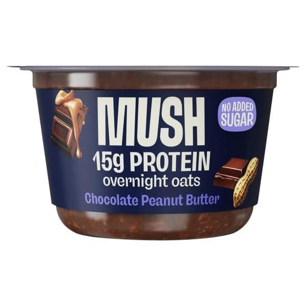 MUSH Overnight Oats, No Added Sugar, Chocolate Peanut Butter