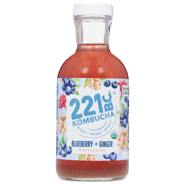 221B.C. Kombucha, Blueberry + Ginger, Rise and Glow